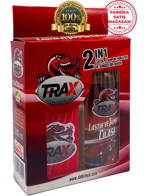 Aracınız Için En Iyisi T-Raxlastik Parlatıcı ve Tampon Cilası Süper Kalite 2'li Set Sünger Hediye