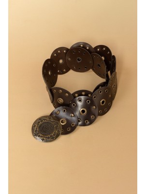 Nisan Triko Zımbalı Deri Kemer