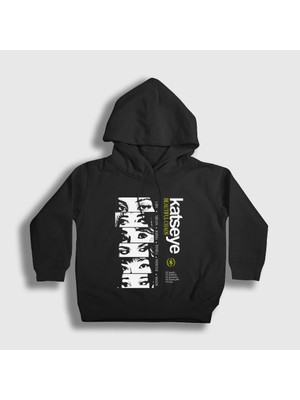 Presmono Unisex Çocuk Siyah Beautiful Chaos K Pop Katseye Kapüşonlu Sweatshirt