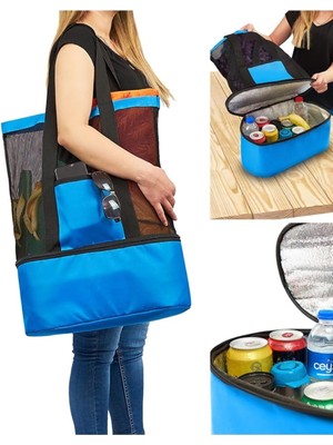 Hype Store Ayaco Termos Çanta Piknik Plaj Çantası Buzluklu Kadın Deniz Çantaları Termo Soğutucu Termal