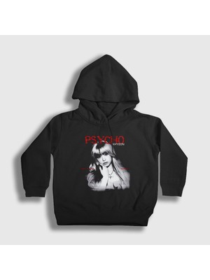 Presmono Unisex Çocuk Siyah Ahyeon Psycho K Pop Babymonster Kapüşonlu Sweatshirt