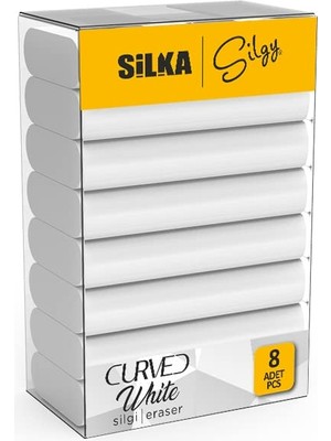 Hype Store Silka Curved White Silgi, 8'li, Sg.52