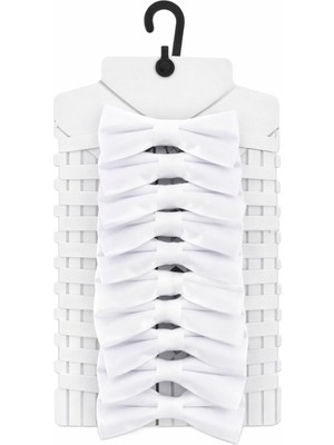 Sibel Günay Butik 10 Adet Çocuk Beyaz Lastikli Papyon | 4–12 Yaş Ayarlanabilir | Özel Gün ve Bayram Aksesuarı