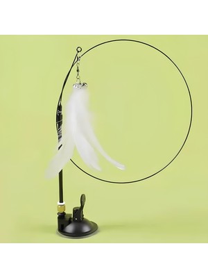 Hype Store Orret Home Vantuzlu Tüylü Kedi Oltası Oyuncağı – Çıngıraklı ve Vakumlu Tabanlı, Interaktif Zıplama V