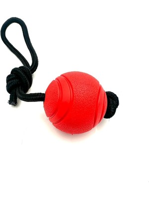 Hype Store Kırmızı Halatlı Yumuşak Dokulu Köpek Eğitim Topu Oyuncağı Kırmızı