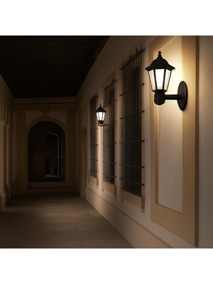 Hype Store Zita Klas 42 cm Bahçe Duvar Apliği | E27 Duylu Dış Mekan Yol Aydınlatma Lambası | IP54 Su Geçirmez S