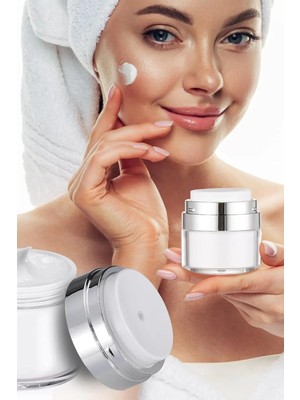 Hype Store Doldurulabilir Basmalı Şeffaf Cam Krem Krem Losyon Sıvı Kabı Krem Kremlik Organizer