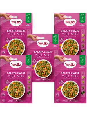 Yayla Salata Hazır Yeşil Miks 120 gr x5