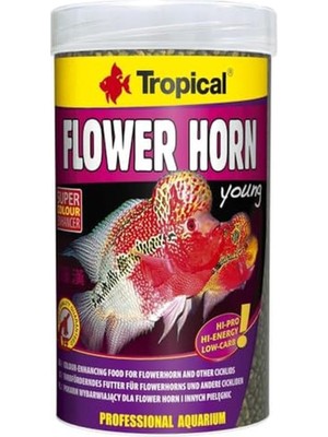 Hype Store Tropical Flower Horn Young Pellet Genç Flower Horn Balıkları Için Renklendirici Balık Yemi 250 ml 95