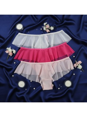 Bonbon Kadın 3 lü Chekky Tül Slip Külot Set BB2153