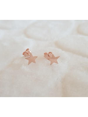 Canka Vidalı Yıldız Gümüş Küpe