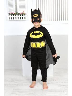Arya Kostüm Batman Kassız Çocuk Kostümü 3-8 Yaş – Rahat Süper Kahraman Kostümü