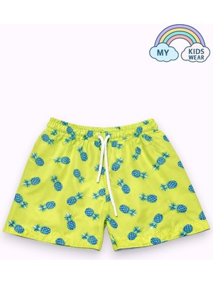 My Kids Wear Erkek Çocuk Desenli Deniz Şortu 3-16 Yaş 12412