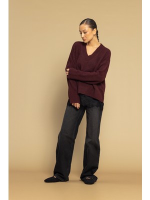 Nisan Triko Dantel Detaylı Triko Kazak