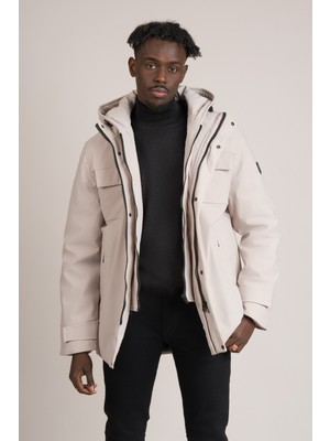 FBI Slimfit Çıkartılabilir Kapşonlu Suya Dayanıklı Konforlu Termal Mont