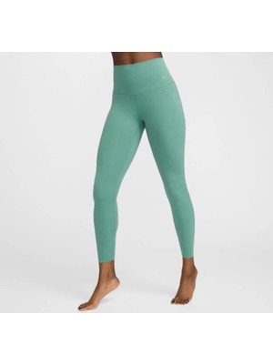 Nike Dri Fit Zenvy Gentle Support High Waisted 7/8 Leggings Kadın Yüksek Bel Iç Cepli Spor Tayt Yeşil