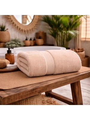 Meine Home Şeftali Rengi Banyo Havlusu %100 Pamuk 70X140