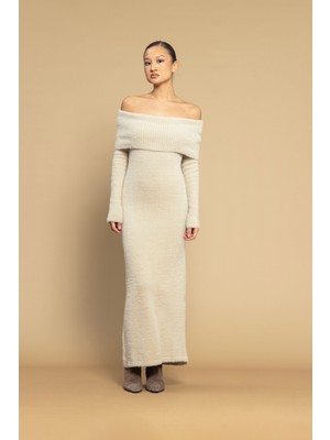 Avrile Madonna Yaka Triko Elbise