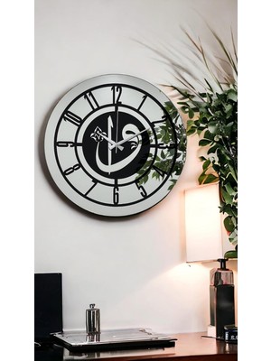 Hype Store Emores 46 cm Gerçek Ayna Pleksi Rakam Dekoratif Duvar Saati