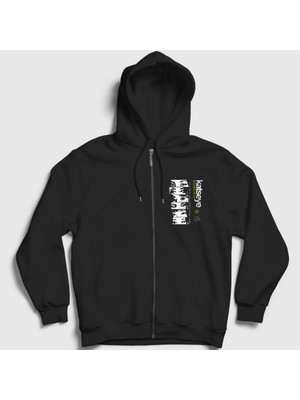 Presmono Unisex Siyah Beautiful Chaos K Pop Katseye Fermuarlı Kapüşonlu Sweatshirt