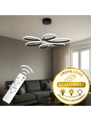 Duru Homelight Çift Katlı Gold/opal Tekli Siyah Sarkıt Avize