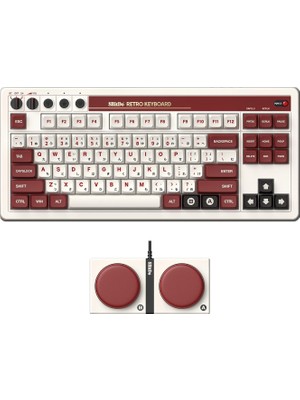 Hype Store 8bitdo Retro Mekanik Klavye, Bluetooth/2.4g/usb-C Hot Swappable Oyun Klavyesi, 87 Tuşlu, Windows ve