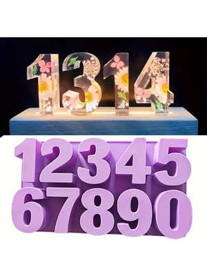 Siliko World Silikon Rakam Kek, Pasta, Jelibon, Çikolata, Sabun ve Mum Kalıbı Silikon Kalıp