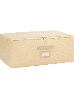 Hype Store Ocean Home Textile Orta Boy Bej Balıksırtı Hurç 52 x 28 x 21 cm