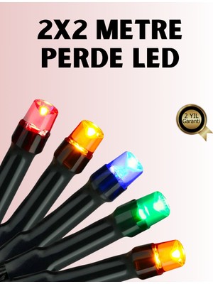 Sergen Reklam 8 Modlu Zaman Ayarlı LED Perde Işık – Bahçe ve Balkon Dekorasyonu - SE002E-6DFZ85