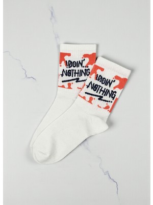 G Socks Doin Nothing Yazılı Renkli Kolej Çorabı