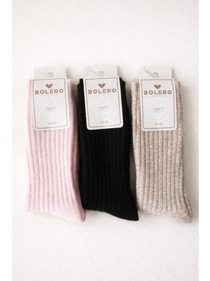 A&D Handmade Bolero Yün Kışlık Kadınsoket Çorap(3lü Paket)