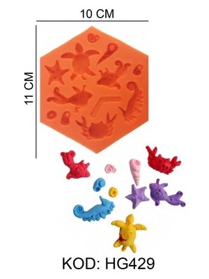 Pozitif Silikon Kalıp Deniz Hayvanları HG-429
