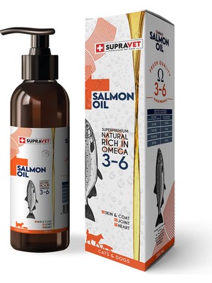 Hype Store Supravet Salmon Oil Cats And Dogs 200 ml Doğal Kedi Köpek Norveç Somon Yağı