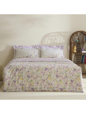 Hype Store Home ELIANA%100 Pamuk Çift Kişilik Nevresim Takımı Lila