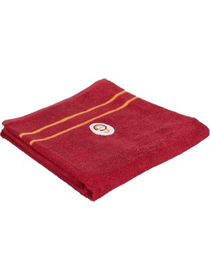 Hype Store Galatasaray Lisanslı Arma BASKILI%100 Pamuk Banyo Havlusu, Kırmızı, 90X150 cm