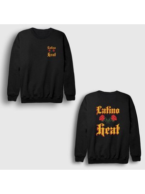 Presmono Unisex Siyah Latino Heat V2 Wwe Eddie Guerrerox Sırt Baskılı Sweatshirt