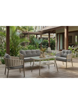Tu Tienda Galata 2+1+1+MASA(70*120) Bahçe Balkon Mutfak Takımı