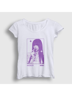 Presmono Kadın Beyaz Sophia K Pop Katseye T-Shirt