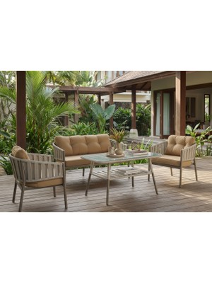 Tu Tienda Galata 2+1+1+MASA(70*120) Bahçe Balkon Mutfak Takımı
