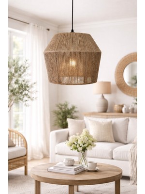 Yutedekor Bohem Jüt Avize – Salon, Yatak Odası, Antre, Kafe & Restoran Aydınlatma - 30 cm