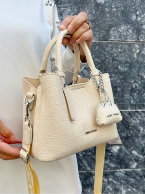 Just Polo Orijinal Kadın Yeni Sezon 3 Bölmeli Lüks Yumuşak Deri Ayarlanabilir Çapraz Askılı Şık Omuz Çantası