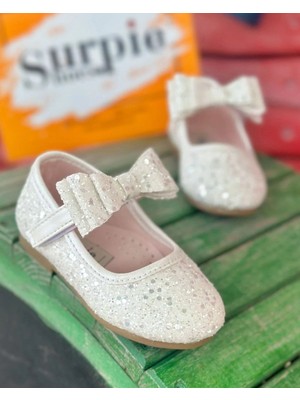 Surpie Shoes Bantlı Pul Detaylı Ortopedik Babet Kız Çocuk Babet
