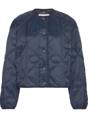 Calvin Klein Kadın Lacivert Calvin Klein Lıghtweıght Aop Quılted Lıner Kadın Lacivert Mont