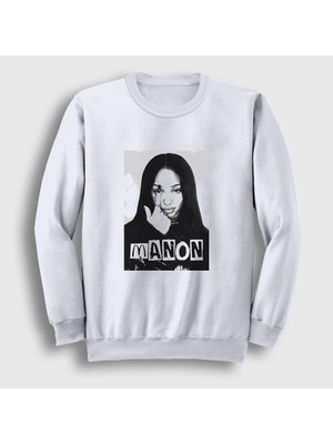Presmono Unisex Beyaz Manon K Pop Katseye Sweatshirt