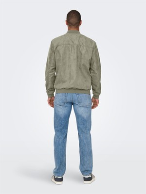 Only & Sons   ONSLUCAS FAKE SUEDE BOMBER OTW NOOS