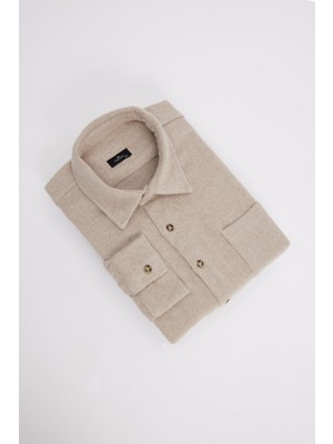 Tudors Erkek Big Size Büyük Beden Oduncu Tek Cepli Taş Kışlık Gömlek