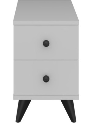 Dienni Simple Komodin 2 Çekmeceli 30X44X48 Beyaz