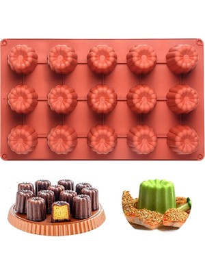 Kek, Pasta, Muffin, Sabun ve Mum Kalıbı Silikon Tepsi Kalıp