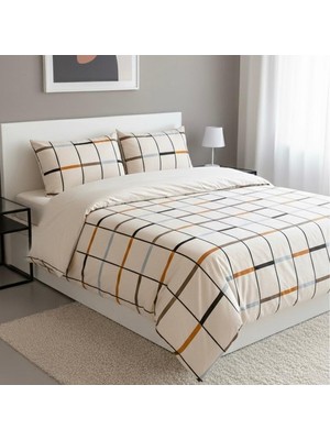 Lief Home Collection Çift Kişilik Nevresim Takımı 200X220CM | 4 Yastık Kılıfı | Lastikli Çarşaflı 180x200+25