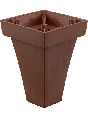 Shop A Way Venüs Lüks Mobilya Kanepe Sehpa Tv Ünitesi Koltuk Ayağı 10 cm Kahverengi Ahşap Desenli Baza Ayak